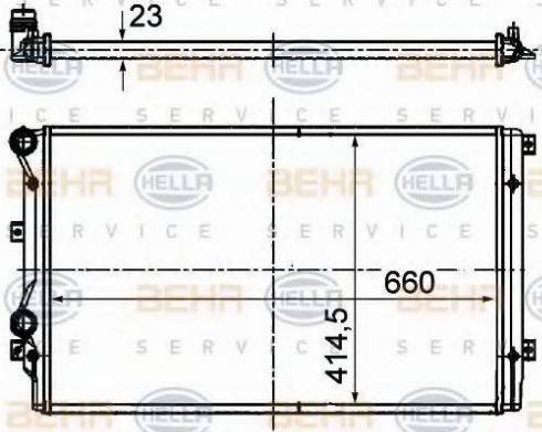 HELLA 8MK 376 763-021 - Радиатор, охлаждение двигателя autosila-amz.com