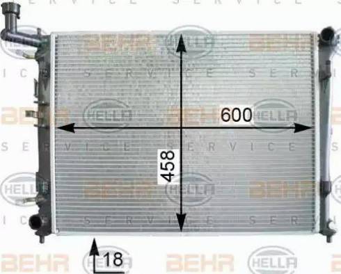 HELLA 8MK 376 763-714 - Радиатор, охлаждение двигателя autosila-amz.com