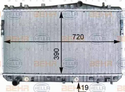 HELLA 8MK 376 762-681 - Радиатор, охлаждение двигателя autosila-amz.com