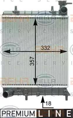 HELLA 8MK 376 762-061 - Радиатор, охлаждение двигателя autosila-amz.com