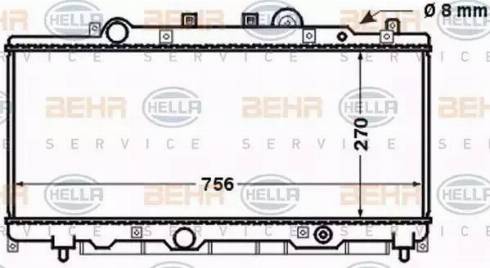 HELLA 8MK 376 767-521 - Радиатор, охлаждение двигателя autosila-amz.com