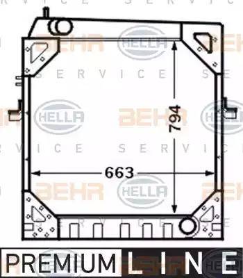 HELLA 8MK 376 709-571 - Радиатор, охлаждение двигателя autosila-amz.com