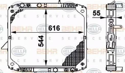 HELLA 8MK 376 709-741 - Радиатор, охлаждение двигателя autosila-amz.com