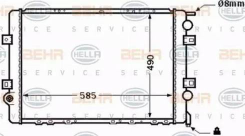 HELLA 8MK 376 704-621 - Радиатор, охлаждение двигателя autosila-amz.com