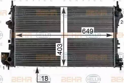 HELLA 8MK 376 700-664 - радиатор Opel autosila-amz.com