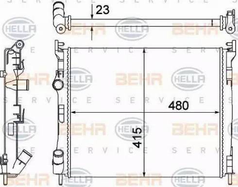 HELLA 8MK 376 700-381 - Радиатор, охлаждение двигателя autosila-amz.com