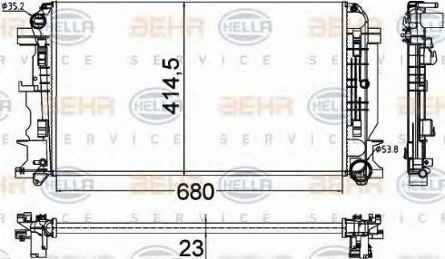 HELLA 8MK 376 701-361 - Радиатор, охлаждение двигателя autosila-amz.com