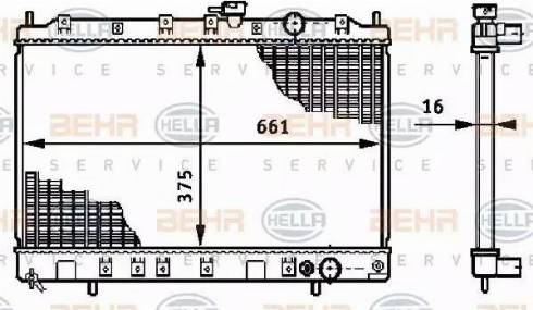 HELLA 8MK 376 708-641 - Радиатор, охлаждение двигателя autosila-amz.com