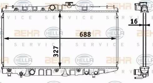 HELLA 8MK 376 708-151 - Радиатор, охлаждение двигателя autosila-amz.com