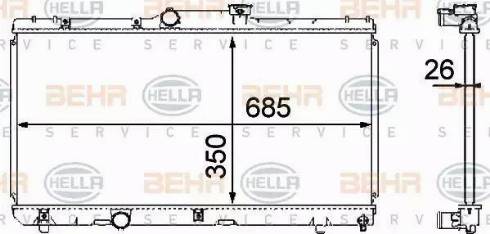 HELLA 8MK 376 708-391 - Радиатор, охлаждение двигателя autosila-amz.com