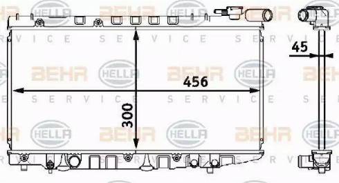 HELLA 8MK 376 708-351 - Радиатор, охлаждение двигателя autosila-amz.com