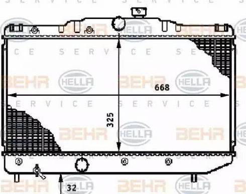 HELLA 8MK 376 708-711 - Радиатор, охлаждение двигателя autosila-amz.com