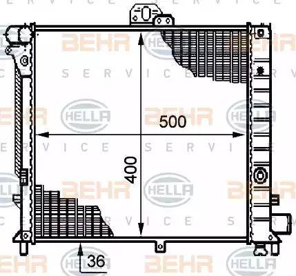 HELLA 8MK 376 708-781 - Радиатор SAAB 9000 2.0-3.0 92-00 autosila-amz.com