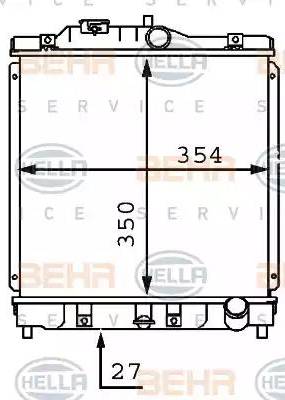 HELLA 8MK 376 707-551 - Радиатор, охлаждение двигателя autosila-amz.com