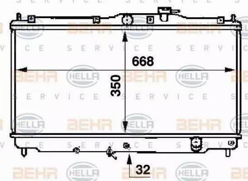 HELLA 8MK 376 707-351 - Радиатор, охлаждение двигателя autosila-amz.com