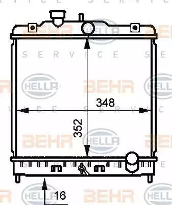 HELLA 8MK 376 707-781 - Радиатор, охлаждение двигателя autosila-amz.com