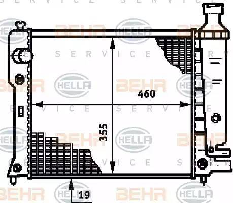 HELLA 8MK 376 719-571 - Радиатор, охлаждение двигателя autosila-amz.com