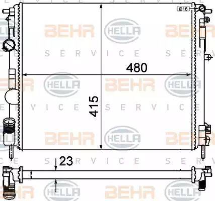 HELLA 8MK 376 719-691 - Радиатор, охлаждение двигателя autosila-amz.com