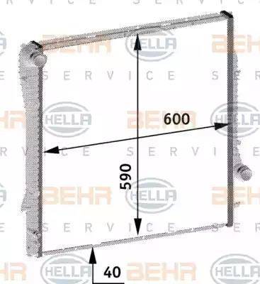 HELLA 8MK 376 719-041 - Радиатор, охлаждение двигателя autosila-amz.com