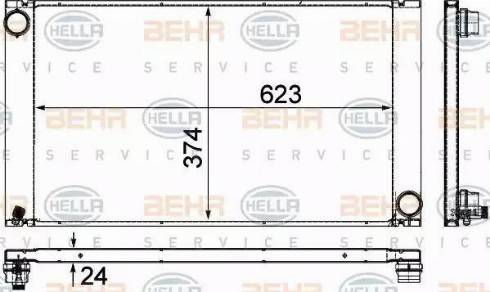 HELLA 8MK 376 719-111 - Радиатор, охлаждение двигателя autosila-amz.com