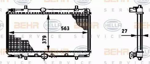 HELLA 8MK 376 719-291 - Радиатор, охлаждение двигателя autosila-amz.com