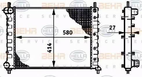 HELLA 8MK 376 719-251 - Радиатор, охлаждение двигателя autosila-amz.com