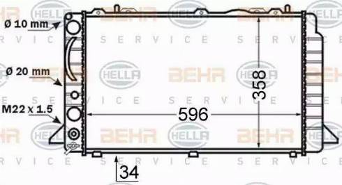 HELLA 8MK 376 714-464 - Радиатор, охлаждение двигателя autosila-amz.com