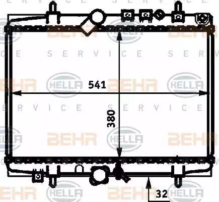 HELLA 8MK 376 714-421 - Радиатор, охлаждение двигателя autosila-amz.com