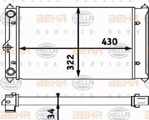 HELLA 8MK 376 714-661 - Радиатор, охлаждение двигателя autosila-amz.com