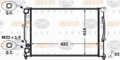 HELLA 8MK 376 714-611 - Радиатор, охлаждение двигателя autosila-amz.com