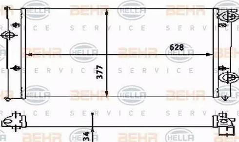 HELLA 8MK 376 714-681 - Радиатор, охлаждение двигателя autosila-amz.com