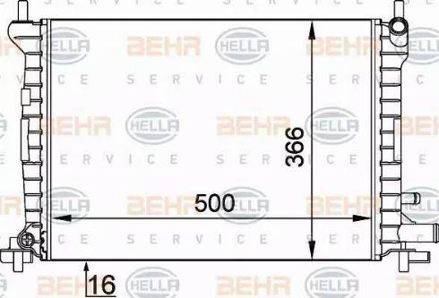 HELLA 8MK 376 714-061 - Радиатор, охлаждение двигателя autosila-amz.com