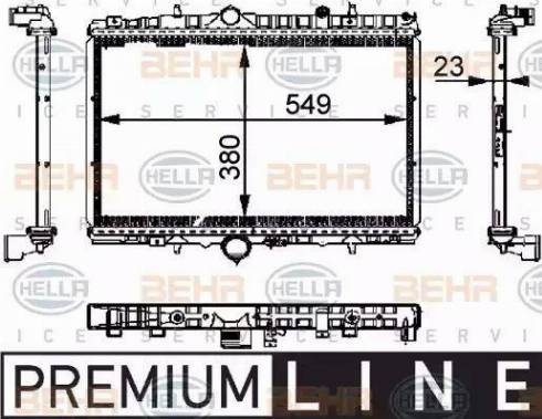 HELLA 8MK 376 714-391 - Радиатор, охлаждение двигателя autosila-amz.com