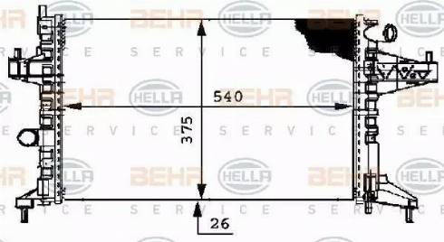 HELLA 8MK 376 714-364 - Радиатор, охлаждение двигателя autosila-amz.com