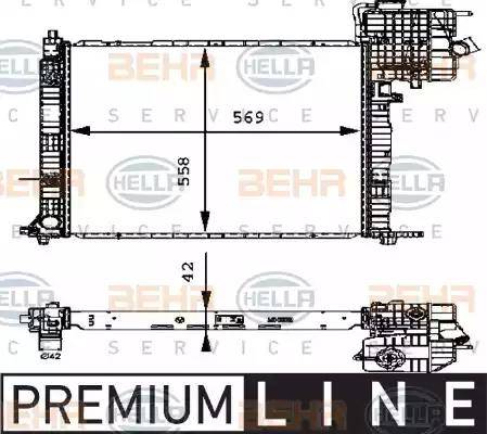 HELLA 8MK 376 714-311 - Радиатор, охлаждение двигателя autosila-amz.com