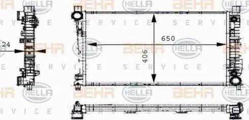 HELLA 8MK 376 714-334 - Радиатор, охлаждение двигателя autosila-amz.com