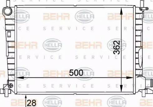 HELLA 8MK 376 714-241 - Радиатор, охлаждение двигателя autosila-amz.com