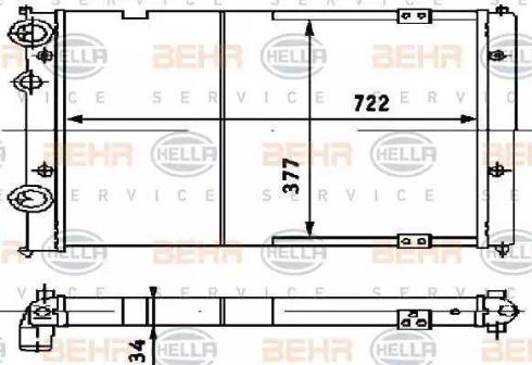 HELLA 8MK 376 714-734 - Радиатор, охлаждение двигателя autosila-amz.com