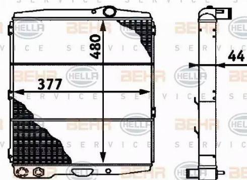 HELLA 8MK 376 714-721 - Радиатор, охлаждение двигателя autosila-amz.com