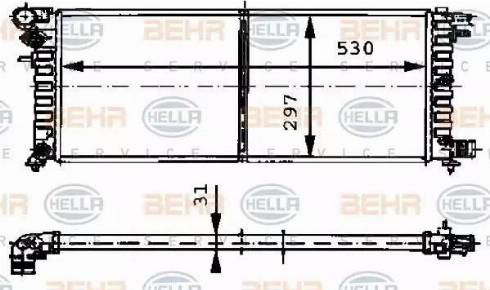 HELLA 8MK 376 715-434 - Радиатор, охлаждение двигателя autosila-amz.com