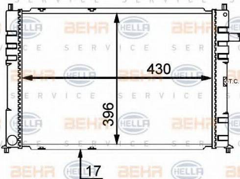 HELLA 8MK 376 715-641 - Радиатор, охлаждение двигателя autosila-amz.com