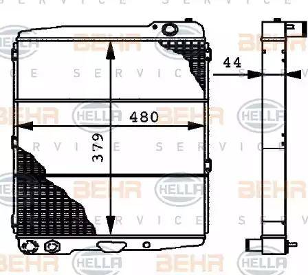 HELLA 8MK 376 715-031 - Радиатор, охлаждение двигателя autosila-amz.com