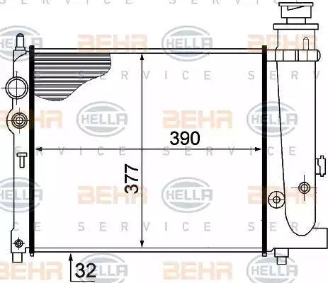 HELLA 8MK 376 715-391 - Радиатор, охлаждение двигателя autosila-amz.com