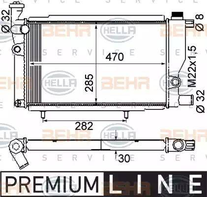 HELLA 8MK 376 715-381 - Радиатор, охлаждение двигателя autosila-amz.com