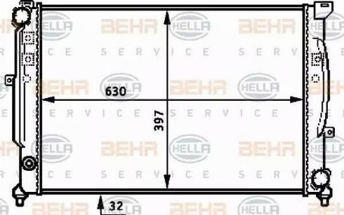 HELLA 8MK 376 715-334 - Радиатор, охлаждение двигателя autosila-amz.com