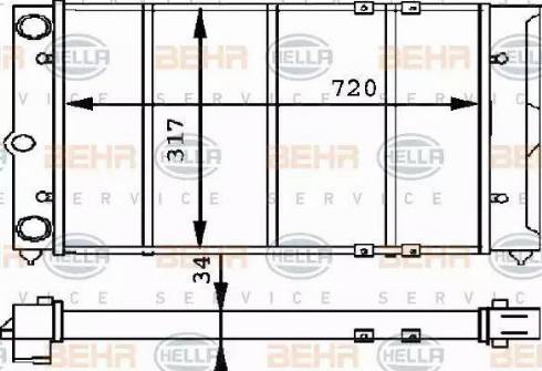 HELLA 8MK 376 715-281 - Радиатор, охлаждение двигателя autosila-amz.com