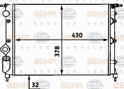 HELLA 8MK 376 716-601 - Радиатор, охлаждение двигателя autosila-amz.com