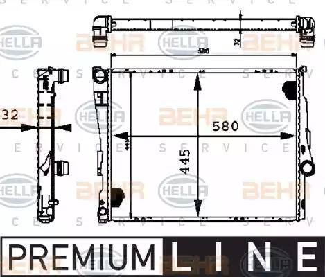 HELLA 8MK 376 716-271 - Радиатор, охлаждение двигателя autosila-amz.com