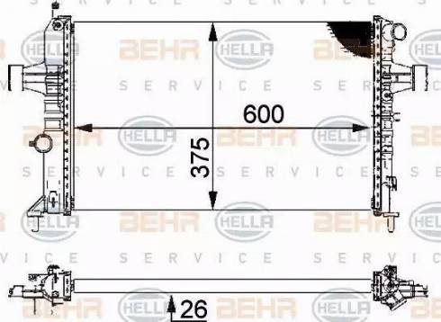 HELLA 8MK 376 710-314 - Радиатор, охлаждение двигателя autosila-amz.com