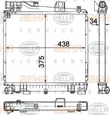 HELLA 8MK 376 710-751 - Радиатор, охлаждение двигателя autosila-amz.com